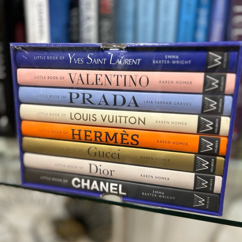 Yves Saint Laurent CHANEL PRADA GUCCI Hermes Dior Valentino LV Designer Book Set - Picture 1 of 5